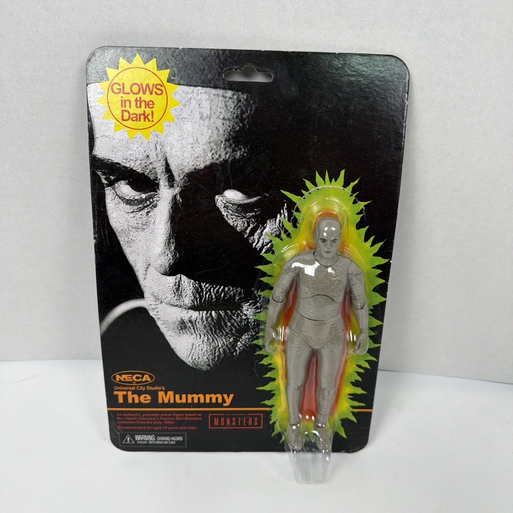 NECA The Mummy 7 in Action Figure - Glow In The Dark Universal Monsters